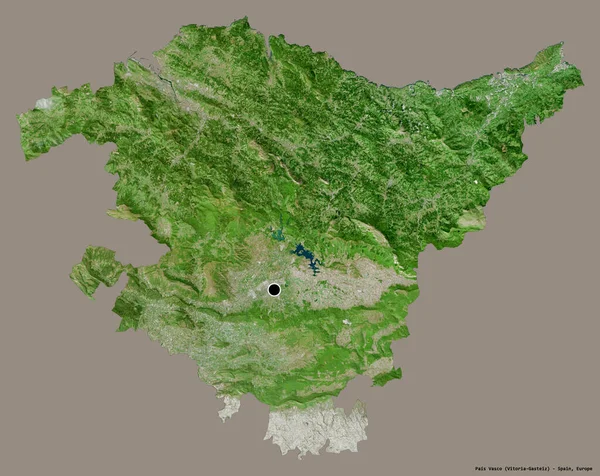 Forma Del País Vasco Comunidad Autónoma España Con Capital Aislada —  Fotos de Stock
