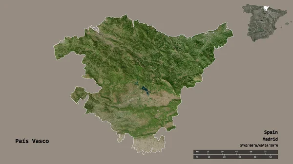 Forma Del País Vasco Comunidad Autónoma España Con Capital Aislada —  Fotos de Stock