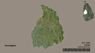 Sri Lanka 'nın Kurunegala ilçesi, başkenti sağlam bir zemine sahip. Uzaklık ölçeği, bölge önizlemesi ve etiketleri. Uydu görüntüleri. 3B görüntüleme
