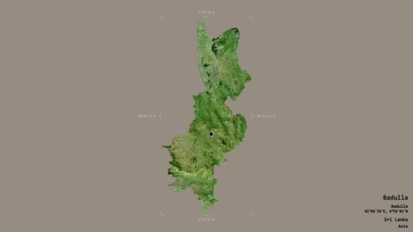 Gebiet Von Badulla Distrikt Von Sri Lanka Isoliert Auf Einem — Stockfoto
