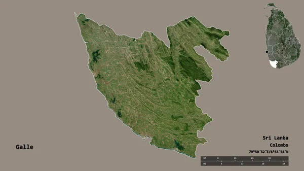 Форма Галле Район Шрі Ланки Столицею Ізольованою Твердому Тлі Масштаб — стокове фото