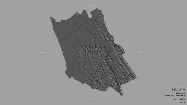 Área Kalutara Distrito Sri Lanka Aislada Sobre Fondo Sólido Una — Foto de Stock