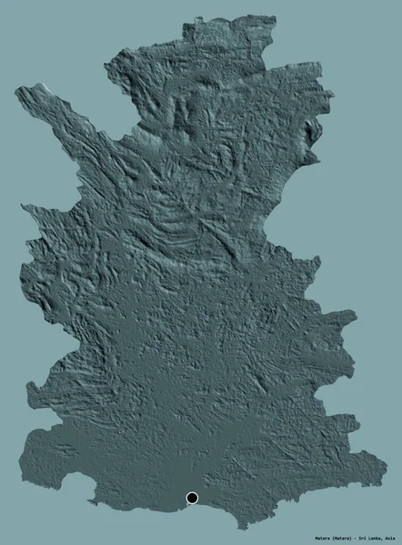 Forma Matara Distrito Sri Lanka Con Capital Aislada Sobre Fondo — Foto de Stock