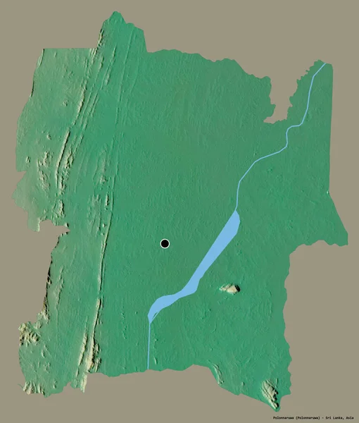 스리랑카의 지방인 폴로나루와의 수도는 배경에 고립되어 렌더링 — 스톡 사진