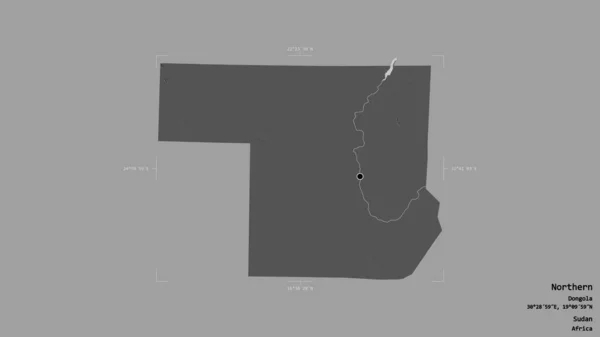 Zona Del Norte Estado Sudán Aislada Sobre Sólido Fondo Una —  Fotos de Stock