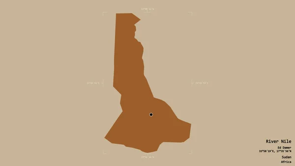 Area Del Fiume Nilo Stato Del Sudan Isolata Uno Sfondo — Foto Stock