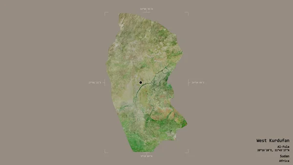Gebiet Von West Kurdufan Staat Sudan Isoliert Auf Einem Soliden — Stockfoto