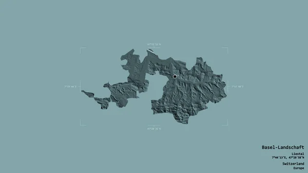 Zona Basilea Landschaft Cantón Suiza Aislada Sobre Fondo Sólido Una — Foto de Stock