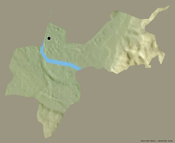 Vorm Van Basel Stadt Kanton Zwitserland Met Als Hoofdstad Geïsoleerd — Stockfoto