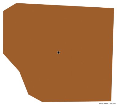 Başkenti beyaz arka planda izole edilmiş olan Şam, Suriye eyaleti. Desenli dokuların bileşimi. 3B görüntüleme
