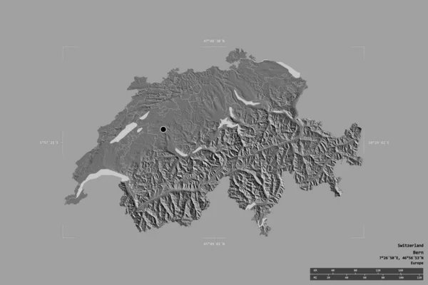 Sviçre Katı Bir Arka Planda Izole Edilmiş Bir Bölge Jeoreferatlı — Stok fotoğraf