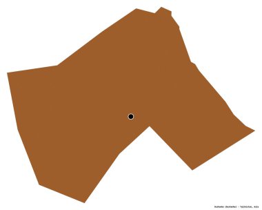 Tacikistan 'ın başkenti Dushanbe' nin beyaz arka planda izole edilmiş hali. Desenli dokuların bileşimi. 3B görüntüleme