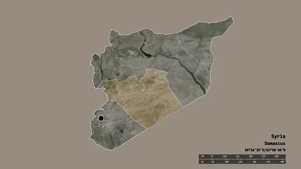Обесцвеченная Форма Сирии Столицей Главным Региональным Разделением Разделенной Областью Химс — стоковое фото