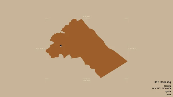 Район Риф Димашк Провинция Сирии Изолирован Твёрдом Фоне Геометрической Коробке — стоковое фото