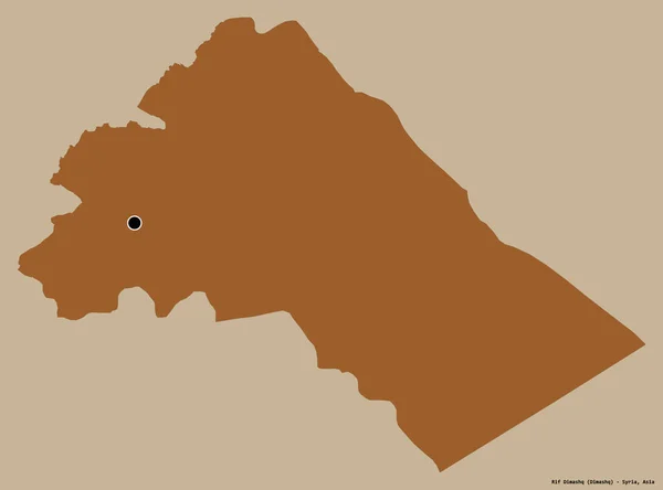 Forma Del Rif Dimashq Provincia Siria Con Sua Capitale Isolata — Foto Stock