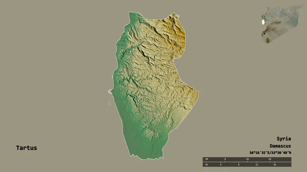 Vorm Van Tartus Provincie Syrië Met Hoofdstad Geïsoleerd Een Solide — Stockfoto