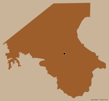 Tanzanya 'nın Mwanza bölgesi, başkenti katı renk arkaplanı ile izole edilmiştir. Desenli dokuların bileşimi. 3B görüntüleme