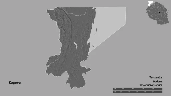 탄자니아의 카게라의 수도는 배경에 고립되어 렌더링 — 스톡 사진