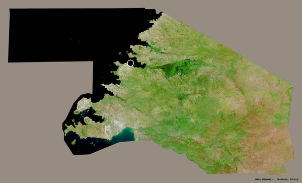 Forma Mara Región Tanzania Con Capital Aislada Sobre Fondo Color — Foto de Stock