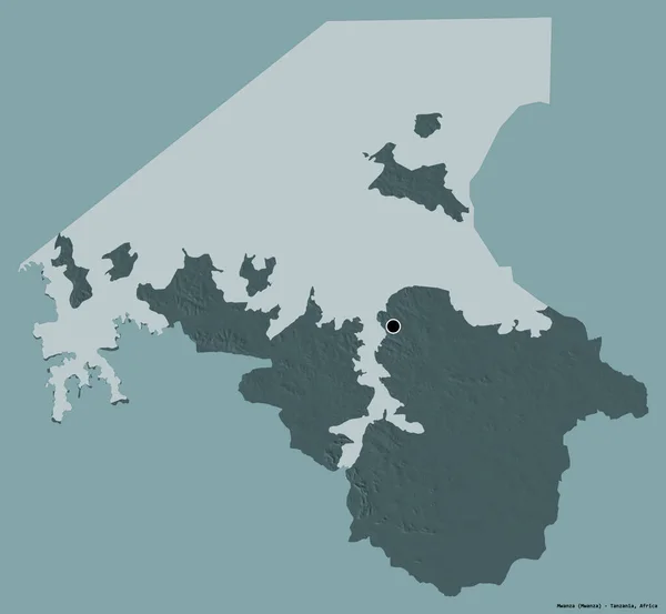 Vorm Van Mwanza Regio Van Tanzania Met Als Hoofdstad Geïsoleerd — Stockfoto