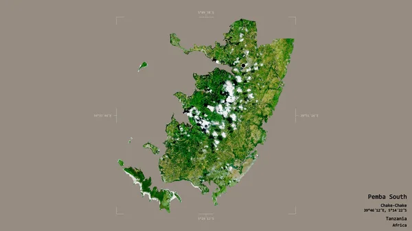 Gebiet Von Pemba Süd Region Von Tansania Isoliert Auf Einem — Stockfoto