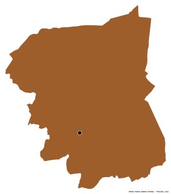 Tayland 'ın başkenti Nakhon Pathom' un beyaz arka planda izole edilmiş hali. Desenli dokuların bileşimi. 3B görüntüleme