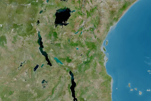 Розширена Територія Танзанії Супутникові Знімки Візуалізація — стокове фото