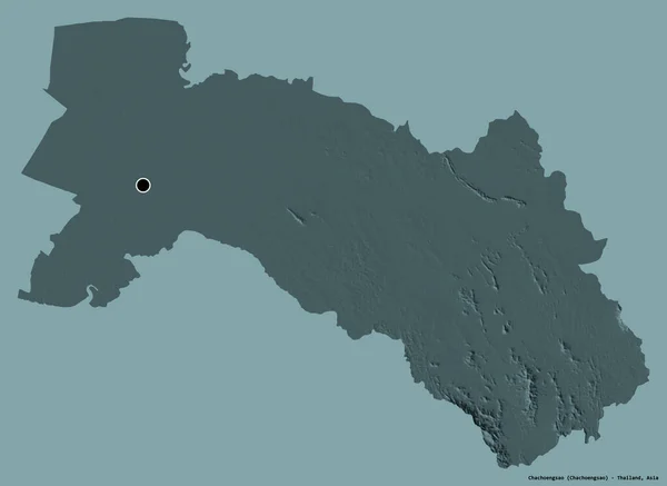 Форма Чакоенгао Провінція Таїланд Столицею Ізольованою Суцільному Кольоровому Тлі Кольорові — стокове фото