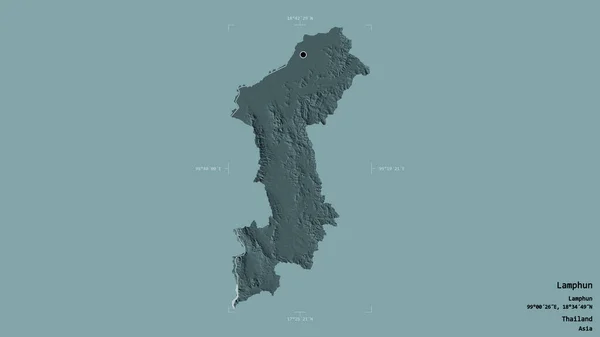 Площадь Ламфуна Провинция Таиланд Изолирована Твёрдом Фоне Геометрической Ограничивающей Коробке — стоковое фото