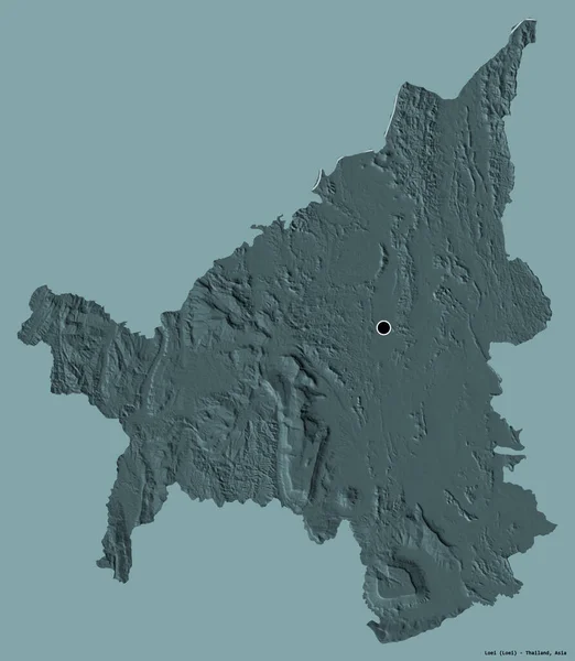Σχήμα Του Loei Επαρχία Της Ταϊλάνδης Κεφάλαιό Του Απομονώνονται Ένα — Φωτογραφία Αρχείου