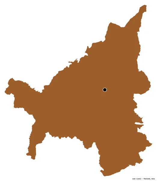 Форма Лоеї Провінція Таїланд Столицею Ізольованою Білому Тлі Склад Візерункових — стокове фото