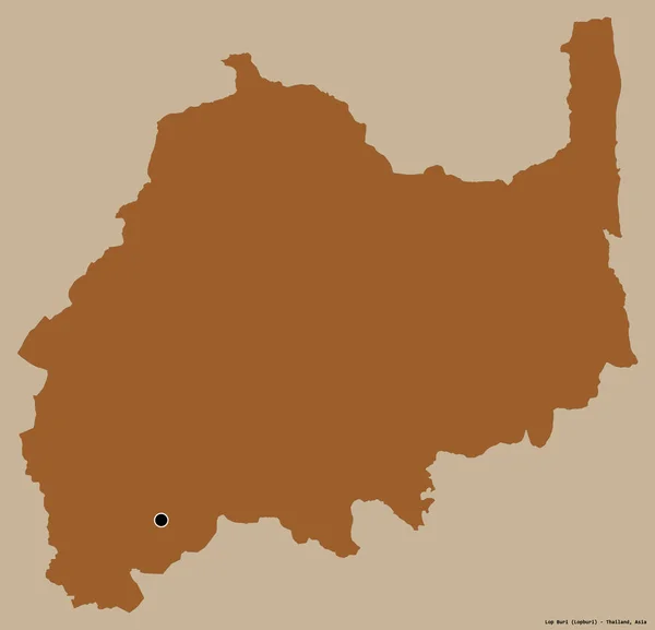 Форма Лоп Бурі Провінція Таїланд Столицею Ізольованою Суцільному Кольоровому Тлі — стокове фото