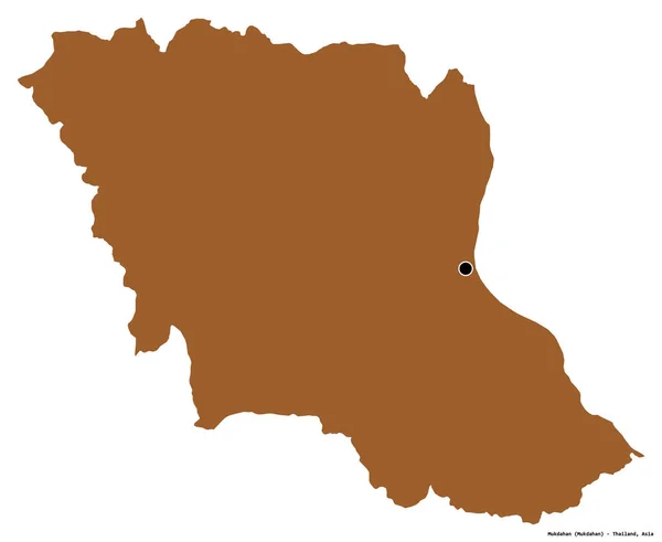 Форма Мукдахана Провинция Таиланд Столицей Изолированной Белом Фоне Состав Узоров — стоковое фото