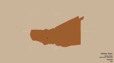 Tayland 'ın Pathum Thani bölgesinde katı bir arka planda izole edilmiş bir sınır kutusunda. Etiketler. Desenli dokuların bileşimi. 3B görüntüleme