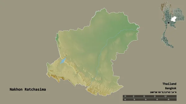 Tayland Nakhon Ratchasima Bölgesinin Başkenti Sağlam Bir Zemin Ile Izole — Stok fotoğraf