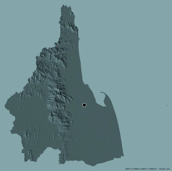 Form Nakhon Thammarat Provinsen Thailand Med Sin Huvudstad Isolerad Solid — Stockfoto