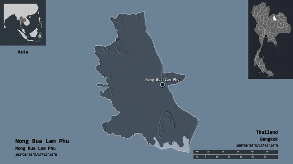 Форма Нонг Буа Лам Провинции Таиланд Столицы Шкала Расстояний Предварительные — стоковое фото