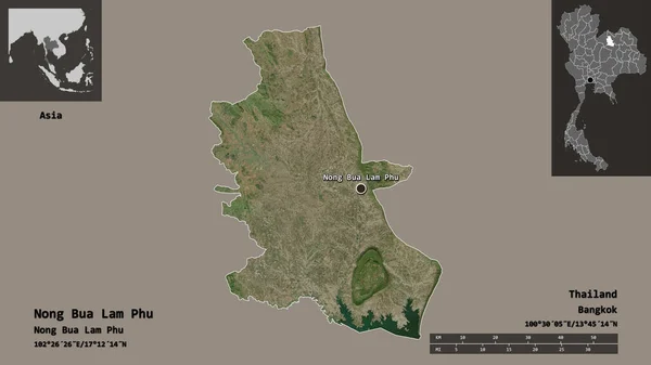 Форма Нонг Буа Лам Пху Провінція Таїланд Столиця Масштаб Відстаней — стокове фото
