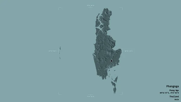 Територія Провінції Фангнґа Таїланді Ізольована Твердому Тлі Геотермальному Обмежувальному Ящику — стокове фото
