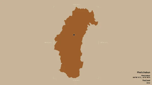 Територія Фетчабуна Провінції Таїланд Ізольована Твердому Тлі Геотермальному Обмежувальному Ящику — стокове фото