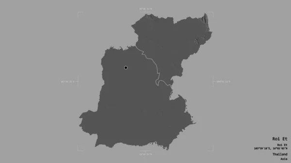 Zona Roi Provincia Tailandia Aislada Sobre Fondo Sólido Una Caja —  Fotos de Stock