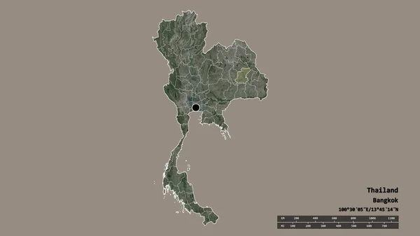 Опустошенный Облик Таиланда Столицей Основным Региональным Разделением Отделенной Областью Рой — стоковое фото