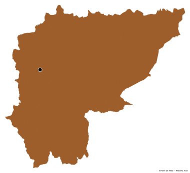 Tayland 'ın başkenti Sa Kaeo' nun beyaz arka planda izole edilmiş hali. Desenli dokuların bileşimi. 3B görüntüleme