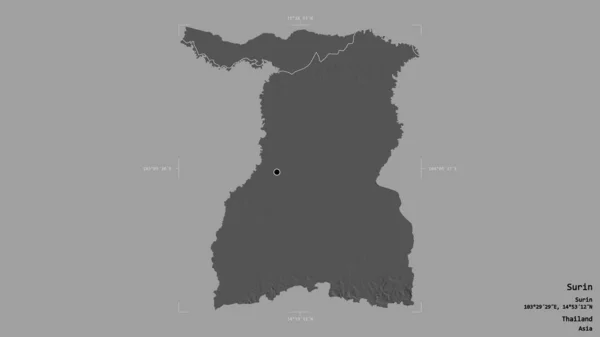 Zona Surin Provincia Tailandia Aislada Sobre Fondo Sólido Una Caja —  Fotos de Stock