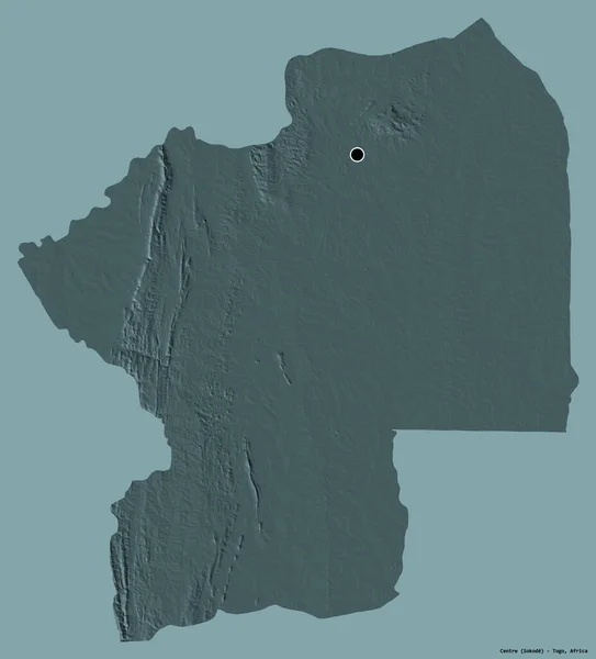 Σχήμα Του Κέντρου Περιοχή Του Τόγκο Την Πρωτεύουσα Του Απομονωμένη — Φωτογραφία Αρχείου