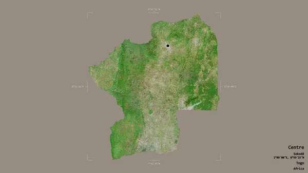 Area Centre Region Togo Isoliert Auf Einem Soliden Hintergrund Einem — Stockfoto