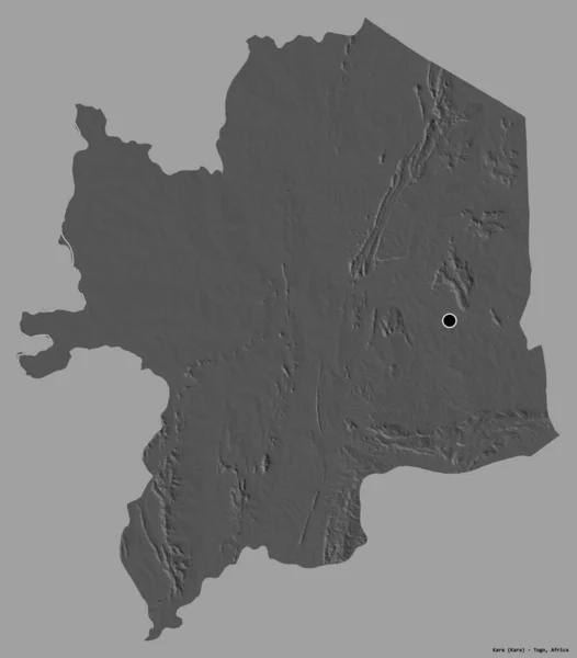 Σχήμα Του Καρά Περιοχή Του Τόγκο Την Πρωτεύουσά Του Απομονωμένη — Φωτογραφία Αρχείου