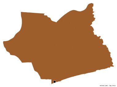 Togo Bölgesi 'nin başkenti beyaz arka planda izole edilmiş olan Denizcilik Biçimi. Desenli dokuların bileşimi. 3B görüntüleme