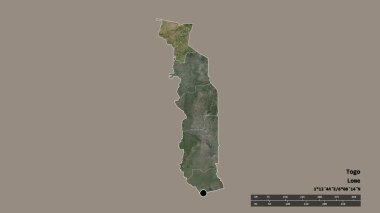 Başkenti, ana bölgesel bölümü ve ayrılmış Savanes bölgesiyle birlikte Togo 'nun dejenere edilmiş şekli. Etiketler. Uydu görüntüleri. 3B görüntüleme