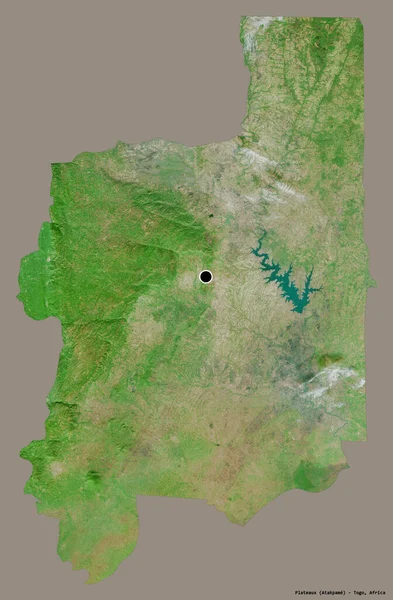 Forma Mesetas Región Togo Con Capital Aislada Sobre Fondo Color —  Fotos de Stock